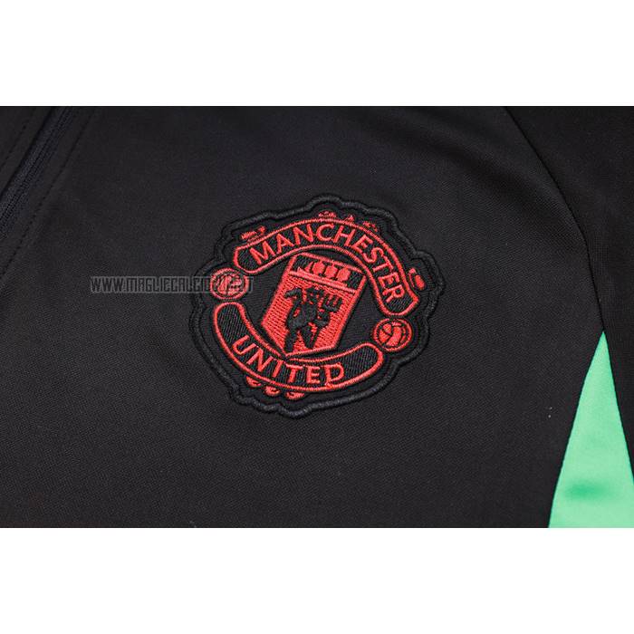 Tuta da Track de Felpa del Manchester United Bambino 2023-2024 Nero